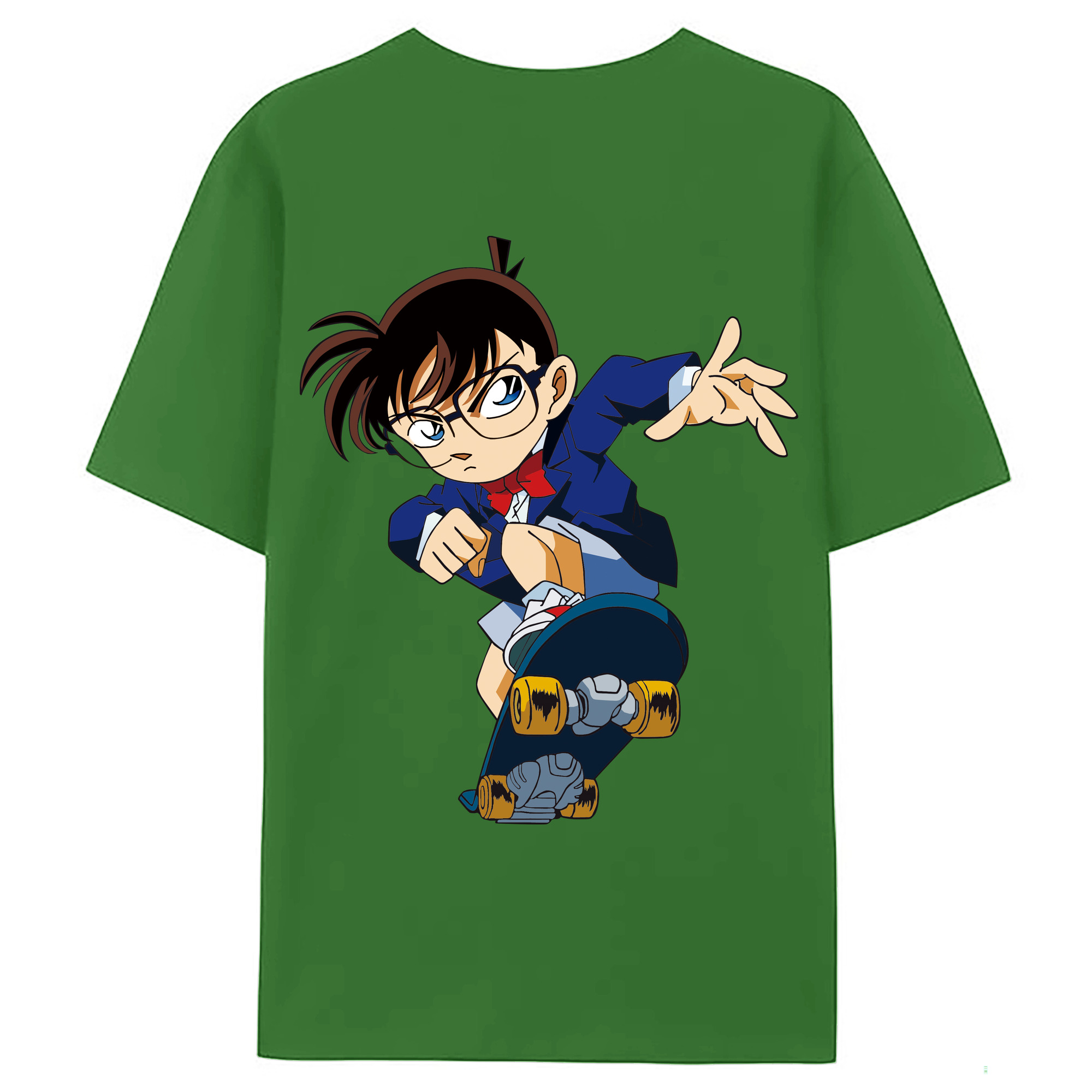 （画像用） 名探偵コナン 江戸川 コナン Detective Conan Conan Edogawa レディース半袖Tシャツ(バックプリント)